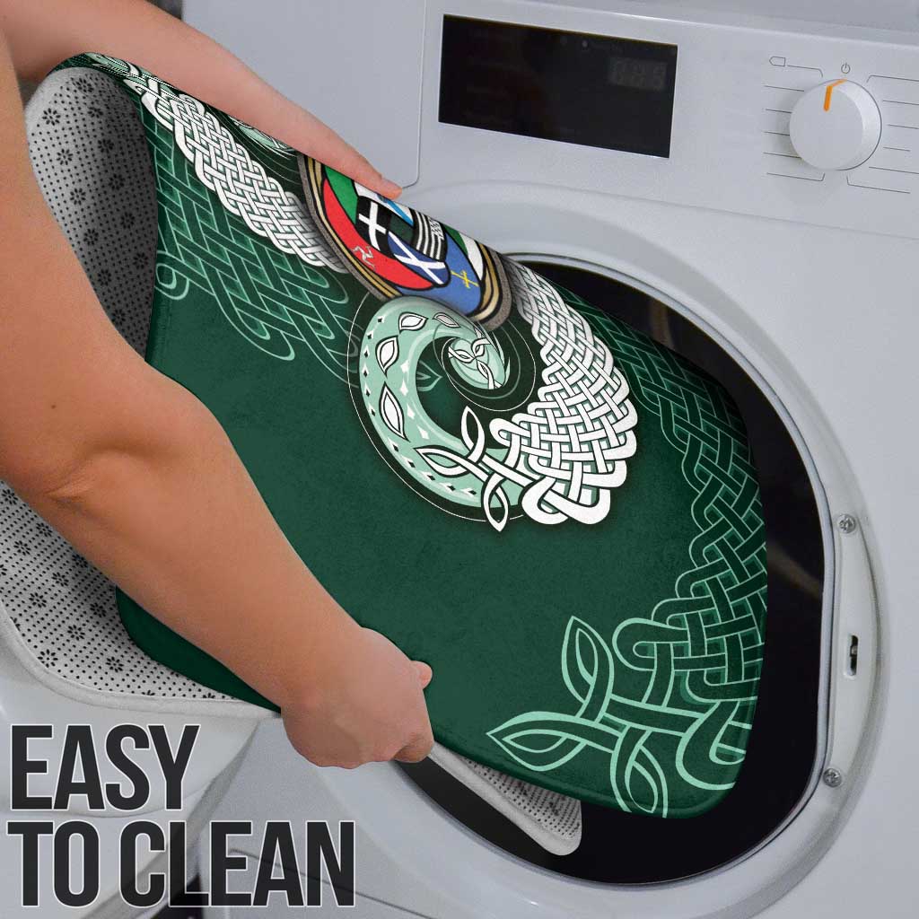 Six Celtic Countries Heritage Bathroom Set Green Celtic Knot Triskelion - Wonder Print Shop