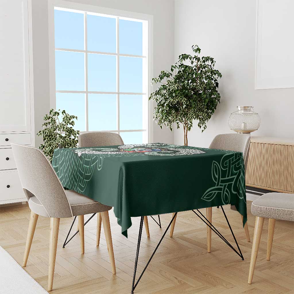 Six Celtic Countries Heritage Tablecloth Green Celtic Knot Triskelion - Wonder Print Shop