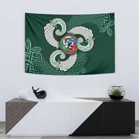 Six Celtic Countries Heritage Tapestry Green Celtic Knot Triskelion - Wonder Print Shop