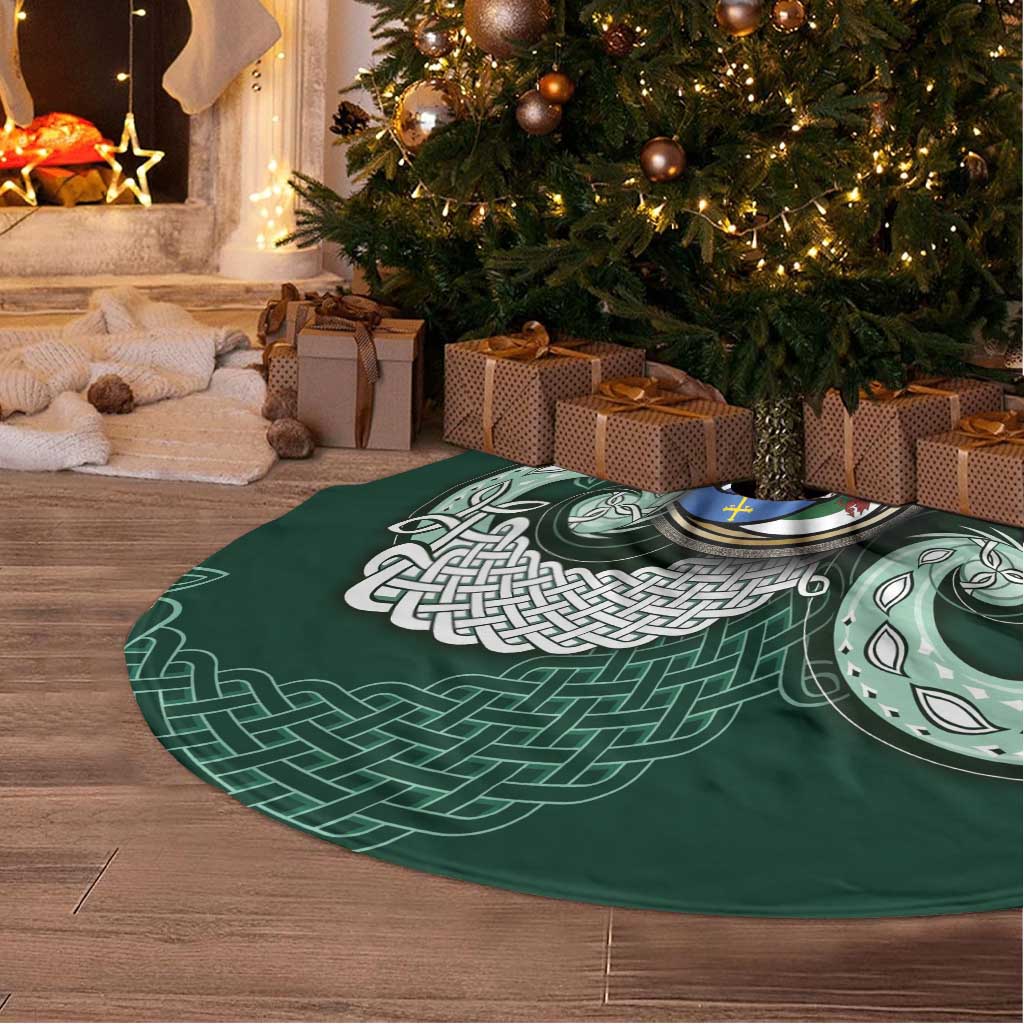 Six Celtic Countries Heritage Tree Skirt Green Celtic Knot Triskelion - Wonder Print Shop