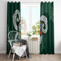 Six Celtic Countries Heritage Window Curtain Green Celtic Knot Triskelion - Wonder Print Shop