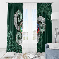Six Celtic Countries Heritage Window Curtain Green Celtic Knot Triskelion - Wonder Print Shop