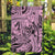 Polynesia Garden Flag Tribal Polynesian Spirit With Pink Pacific Flowers - Wonder Print Shop