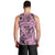 Polynesia Men Tank Top Tribal Polynesian Spirit With Pink Pacific Flowers - Wonder Print Shop