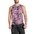 Polynesia Men Tank Top Tribal Polynesian Spirit With Pink Pacific Flowers - Wonder Print Shop