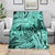 Polynesia Blanket Tribal Polynesian Spirit With Teal Pacific Flowers LT9