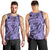 Polynesia Men Tank Top Tribal Polynesian Spirit With Violet Pacific Flowers - Wonder Print Shop