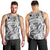 Polynesia Men Tank Top Tribal Polynesian Spirit With White Pacific Flowers - Wonder Print Shop