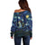 Yule Goat Starry Night Off Shoulder Sweater - Wonder Print Shop