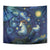 Yule Goat Starry Night Tapestry