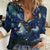 Yule Goat Starry Night Women Casual Shirt