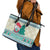 Gnome Bagpies Musical Leather Tote Bag Nollaig Chridheil Scotland Christmas Pattern - Wonder Print Shop