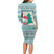 Gnome Bagpies Musical Long Sleeve Bodycon Dress Nollaig Chridheil Scotland Christmas Pattern - Wonder Print Shop