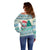 Gnome Bagpies Musical Off Shoulder Sweater Nollaig Chridheil Scotland Christmas Pattern - Wonder Print Shop