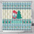 Gnome Bagpies Musical Shower Curtain Nollaig Chridheil Scotland Christmas Pattern