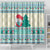 Gnome Bagpies Musical Shower Curtain Nollaig Chridheil Scotland Christmas Pattern