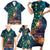 Nollaig Chridheil Scottish Gnome Family Matching Short Sleeve Bodycon Dress and Hawaiian Shirt Bagpies Musical and Chirstmas Tree - Wonder Print Shop