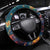 Nollaig Chridheil Scottish Gnome Steering Wheel Cover Bagpies Musical and Chirstmas Tree