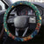 Nollaig Chridheil Scottish Gnome Steering Wheel Cover Bagpies Musical and Chirstmas Tree