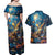 Nollaig Chridheil Scottish Gnome Couples Matching Off Shoulder Maxi Dress and Hawaiian Shirt Merry Christmas with Starry Night LT9 - Wonder Print Shop