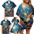 Nollaig Chridheil Scottish Gnome Family Matching Off Shoulder Short Dress and Hawaiian Shirt Merry Christmas with Starry Night LT9 - Wonder Print Shop