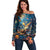 Nollaig Chridheil Scottish Gnome Off Shoulder Sweater Merry Christmas with Starry Night - Wonder Print Shop