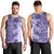 Polynesia Men Tank Top Hibiscus and Hawaiian Tribal Tattoo Retro Style Violet Color - Wonder Print Shop