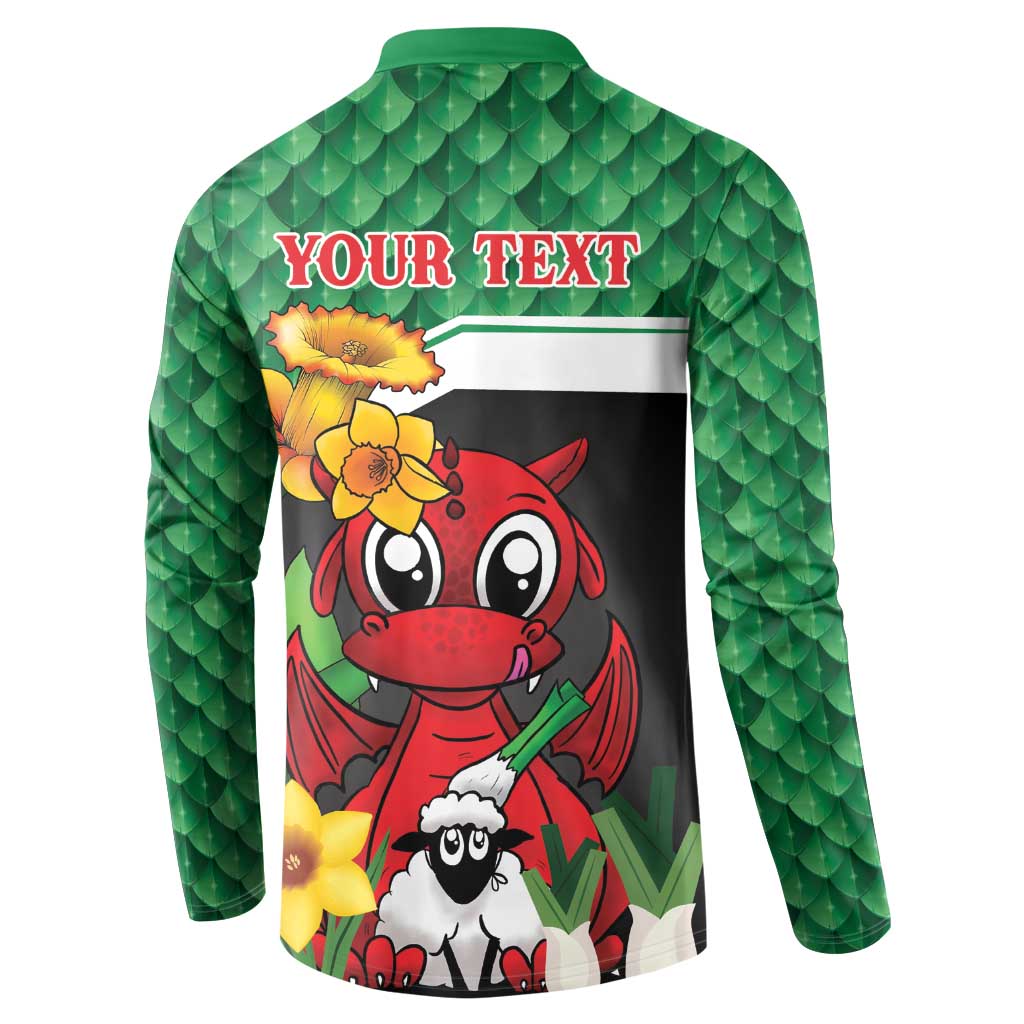 Saint David's Day Personalized Button Sweatshirt Green Welsh Dragon Daffodil Sheep Leak - Wonder Print Shop