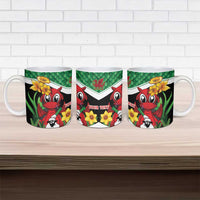 Saint David's Day Personalized Ceramic Mug Green Welsh Dragon Daffodil Sheep Leak - Wonder Print Shop