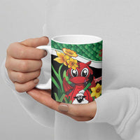 Saint David's Day Personalized Ceramic Mug Green Welsh Dragon Daffodil Sheep Leak - Wonder Print Shop