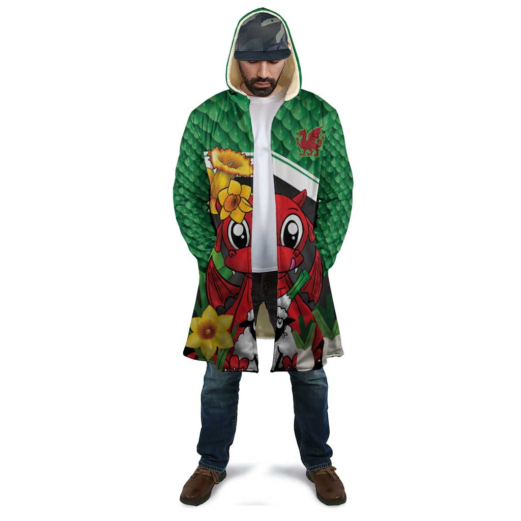 Saint David's Day Personalized Cloak Green Welsh Dragon Daffodil Sheep Leak - Wonder Print Shop
