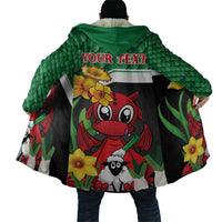 Saint David's Day Personalized Cloak Green Welsh Dragon Daffodil Sheep Leak - Wonder Print Shop