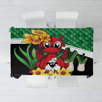 Saint David's Day Tablecloth Green Welsh Dragon Daffodil Sheep Leak - Wonder Print Shop
