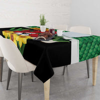 Saint David's Day Tablecloth Green Welsh Dragon Daffodil Sheep Leak - Wonder Print Shop