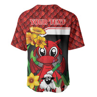 Saint David's Day Personalized Baseball Jersey Red Welsh Dragon Daffodil Sheep Leak - Wonder Print Shop