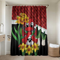 Saint David's Day Bathroom Set Red Welsh Dragon Daffodil Sheep Leak - Wonder Print Shop