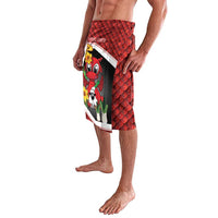 Saint David's Day Personalized Lavalava Red Welsh Dragon Daffodil Sheep Leak - Wonder Print Shop