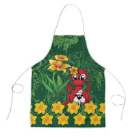 Saint David's Day Apron Welsh Dragons Yellow Daffodils - Wonder Print Shop
