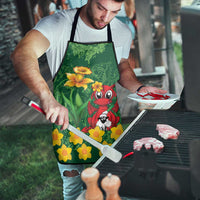 Saint David's Day Apron Welsh Dragons Yellow Daffodils - Wonder Print Shop