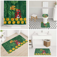 Saint David's Day Bathroom Set Welsh Dragons Yellow Daffodils - Wonder Print Shop