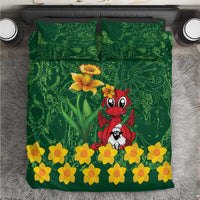 Saint David's Day Bedding Set Welsh Dragons Yellow Daffodils - Wonder Print Shop