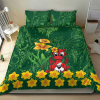 Saint David's Day Bedding Set Welsh Dragons Yellow Daffodils - Wonder Print Shop