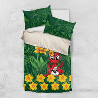 Saint David's Day Bedding Set Welsh Dragons Yellow Daffodils - Wonder Print Shop