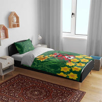 Saint David's Day Bedding Set Welsh Dragons Yellow Daffodils - Wonder Print Shop