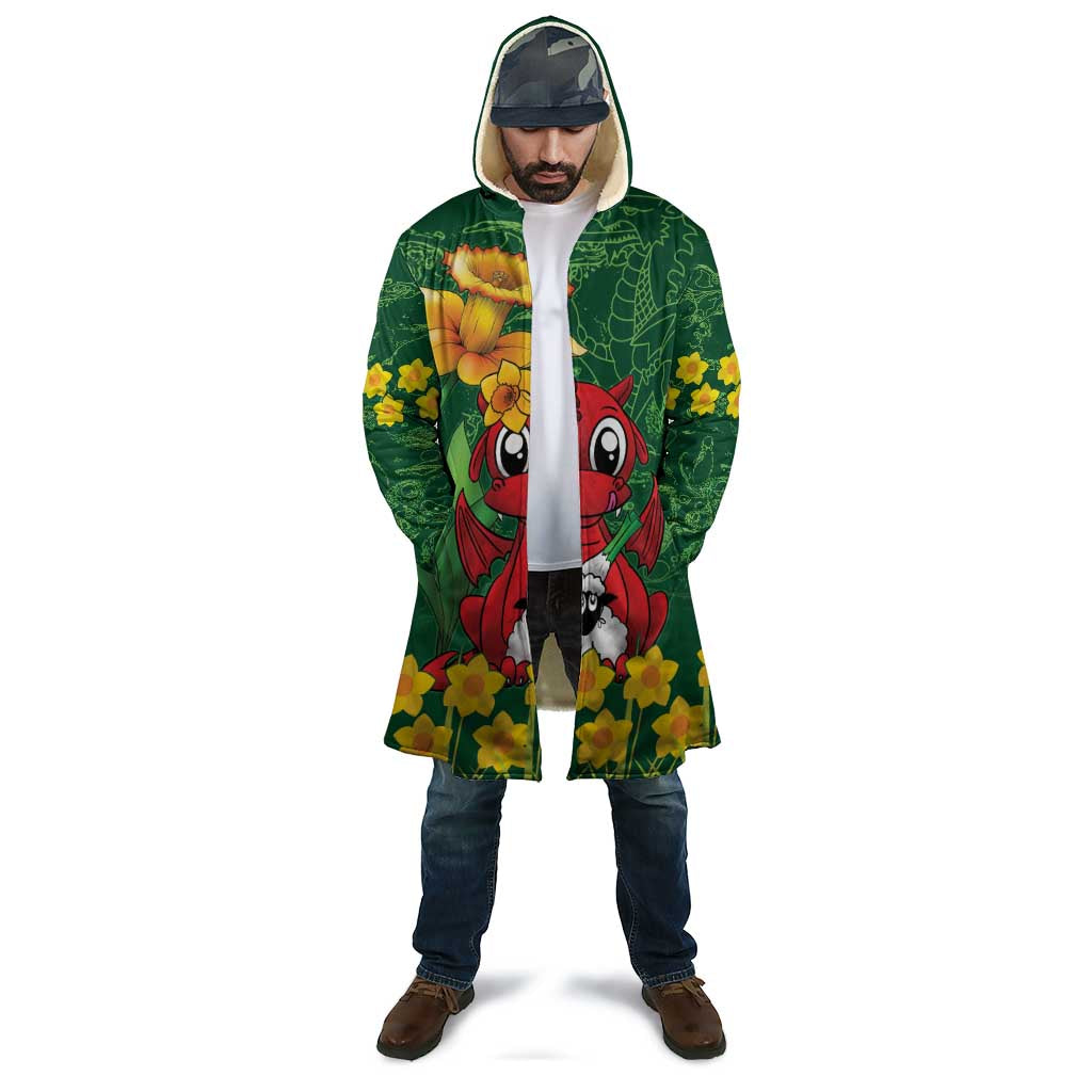 Saint David's Day Cloak Welsh Dragons Yellow Daffodils - Wonder Print Shop