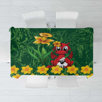Saint David's Day Tablecloth Welsh Dragons Yellow Daffodils - Wonder Print Shop