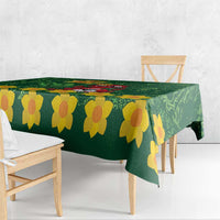 Saint David's Day Tablecloth Welsh Dragons Yellow Daffodils - Wonder Print Shop