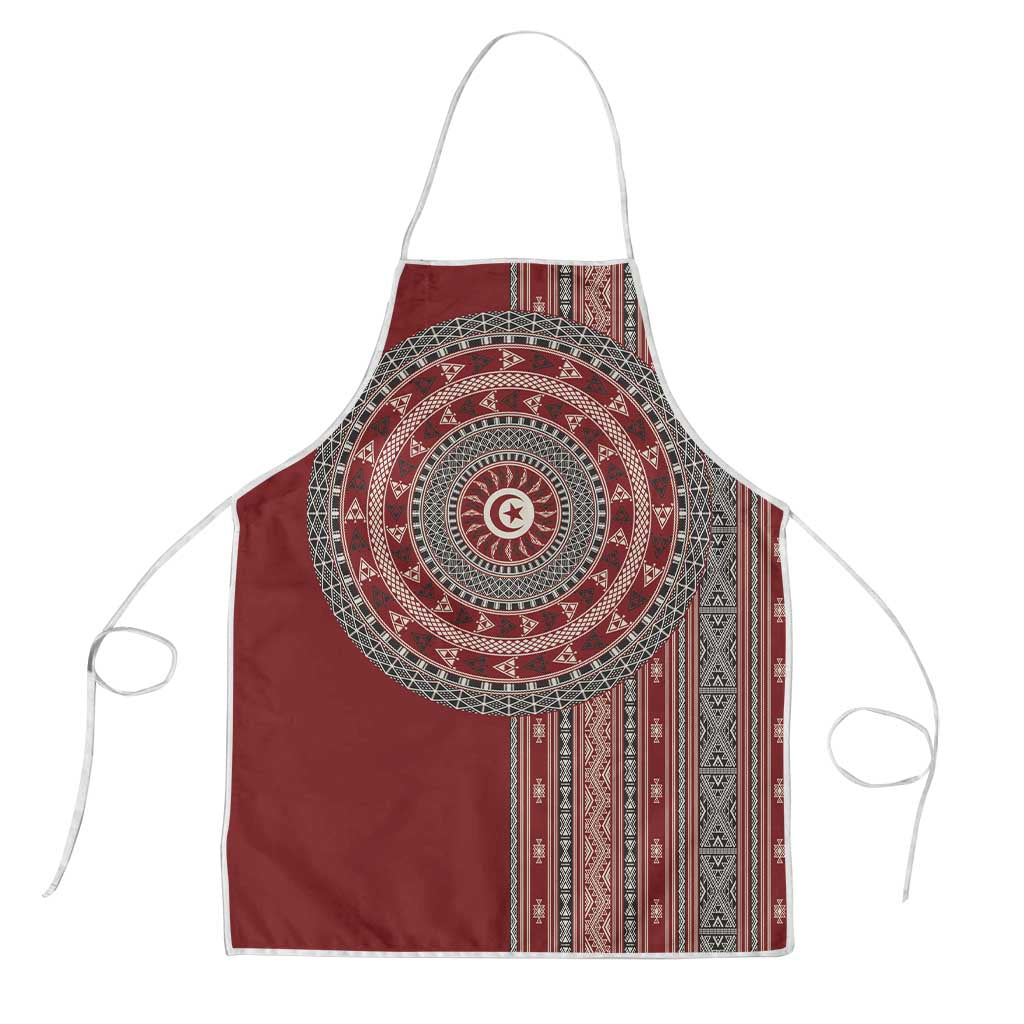 Tunisia Bakhnug Motif Apron Traditional Tunisian Embroidery Inspired - Wonder Print Shop