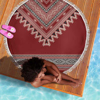Tunisian Embroidery Pattern Beach Blanket - Wonder Print Shop