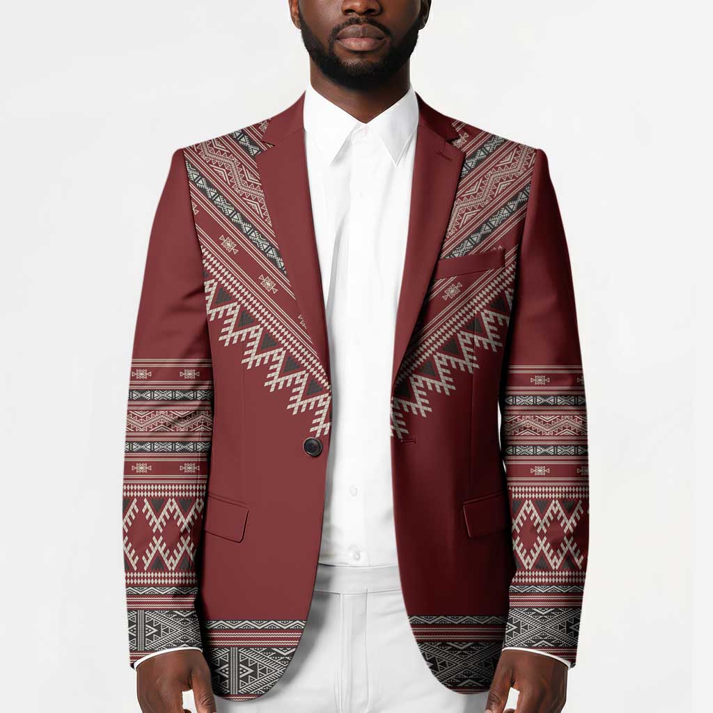 Tunisian Embroidery Pattern Blazer - Wonder Print Shop
